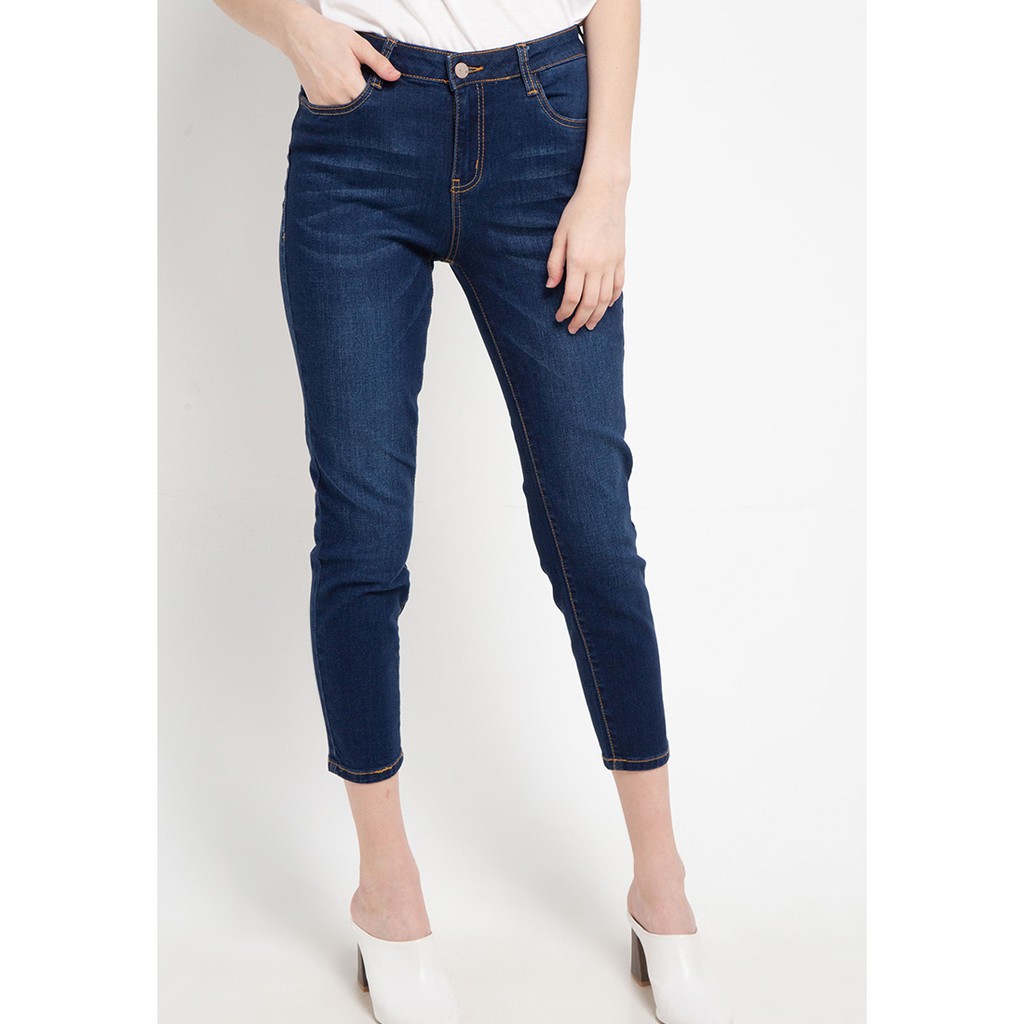 Giordano Women's Crop Audrey Jeans (Super Skinny) 0542800386