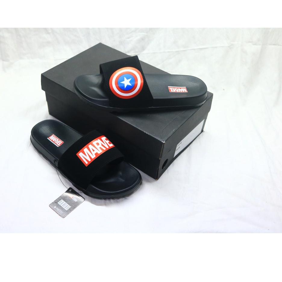Bagus Dipakai.. Sandal sendal slop selop slip on slide pria wanita cowok cewek laki laki sendal marv