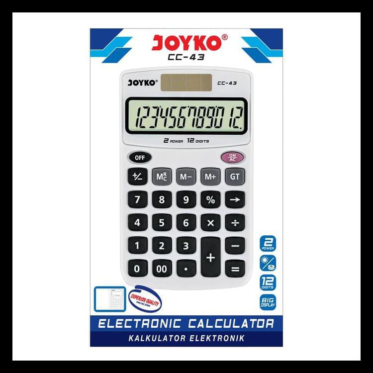 

Hot Product Calculator / Kalkulator Joyko Cc-43 / 12 Digits Barang Bagus
