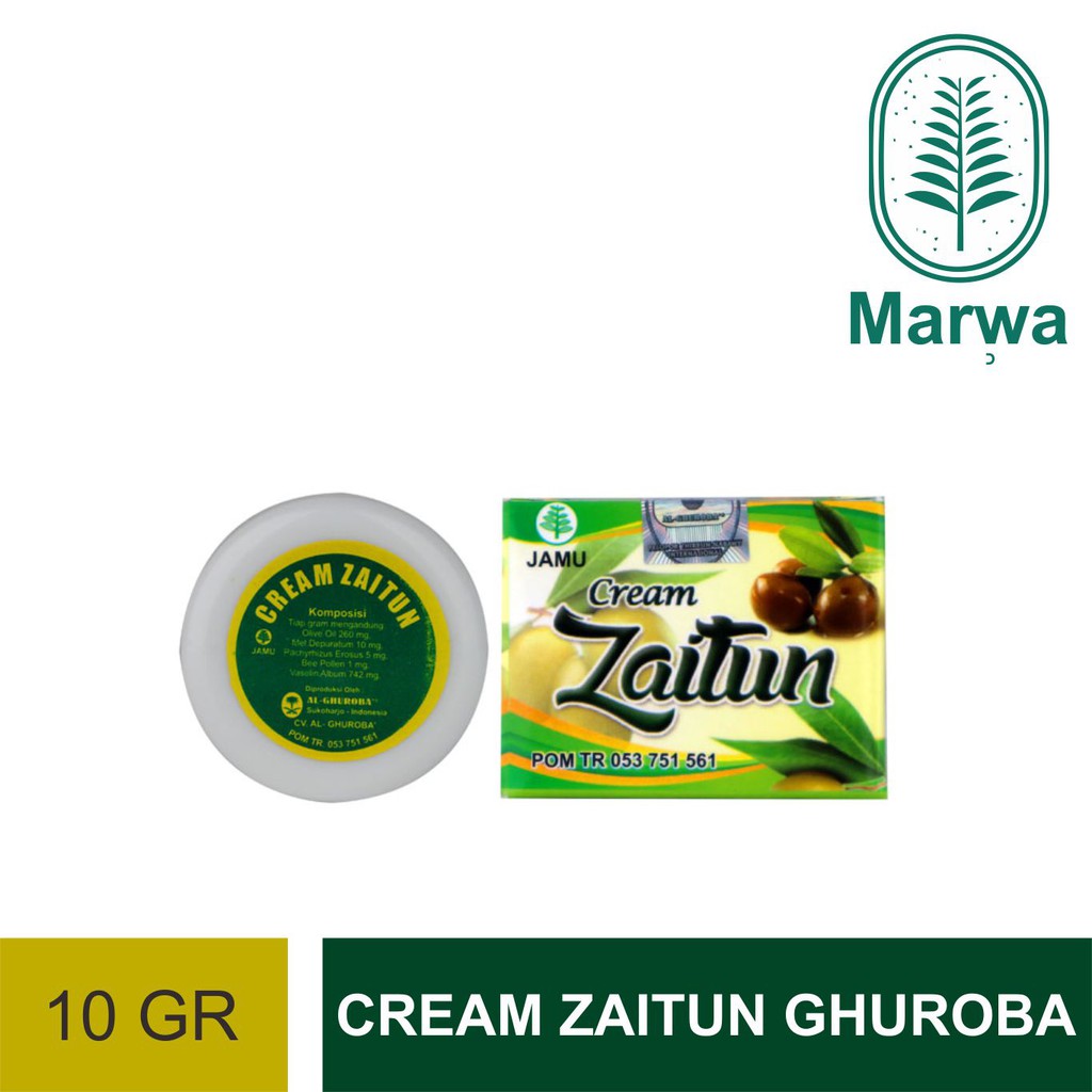 Cream Zaitun AL GHUROBA ALGHUROBA I Kemasan Baru I 10 Gr