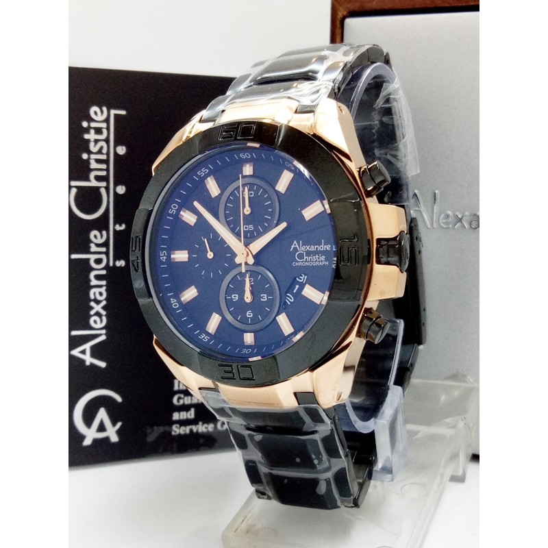 Jam Tangan Pria Alexandre Christie AC 6224 MC BLRG Original Stainless