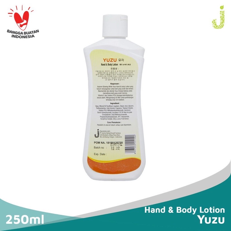 Ready Stok GROSIR AUTUMN BPOM YUZU HANDBODY LOTION 250ML ORIGINAL PRODUK