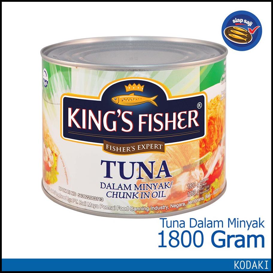 

King'S Fisher Tuna 1800 Gram Larutan Garam/ Minyak/ Hot Spicy Kaleng