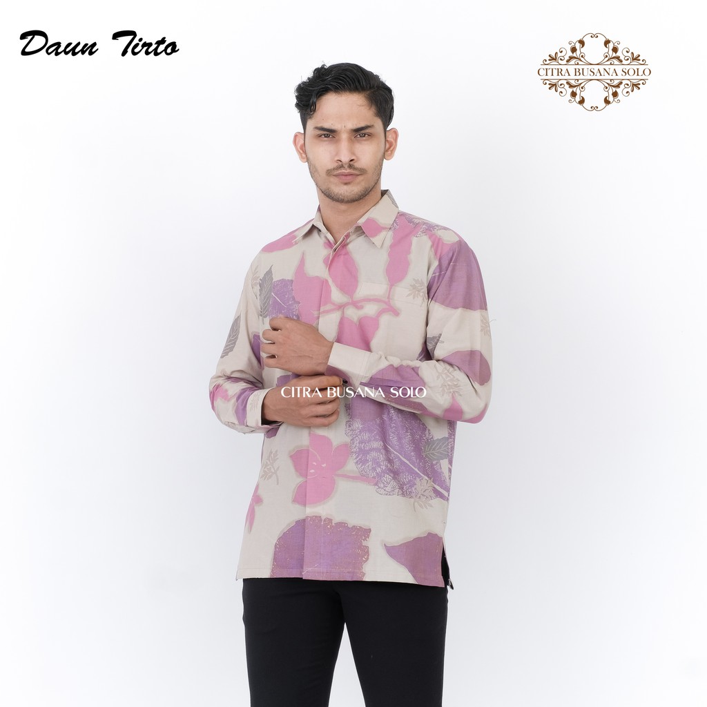 DAUN TIRTO Kemeja Batik Pria Full Furing Regular Fit Bahan Katun Primisima