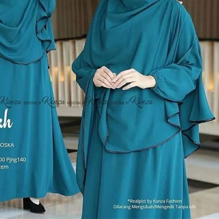 ☄ Setelan dress baju gamis syar'i hijab wanita muslim fashion muslim cewek Remaja dewasa kekinian ✧