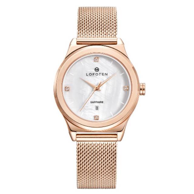 Jam tangan wanita / cewek original Lofoten 2303 date stainless