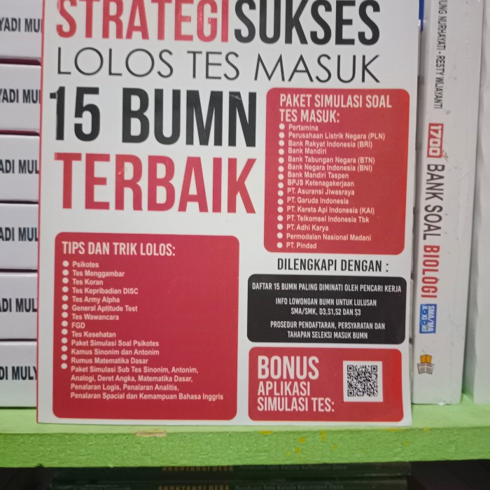 

✨COD✨ Buku STRATEGI SUKSES LOLOS TES MASUK 15 BUMN TERBAIK