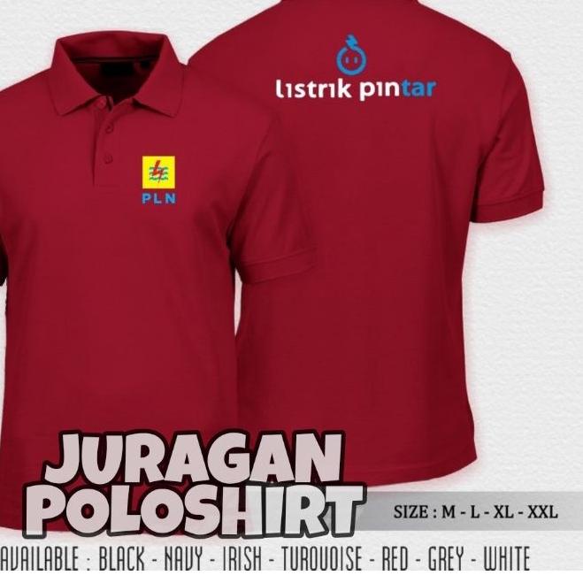Terbaik[LR 029]Poloshirt / Kaos Polo Kerah PLN Listrik Pintar Terbaru Murah Distro JURAGANPOLOSHIR