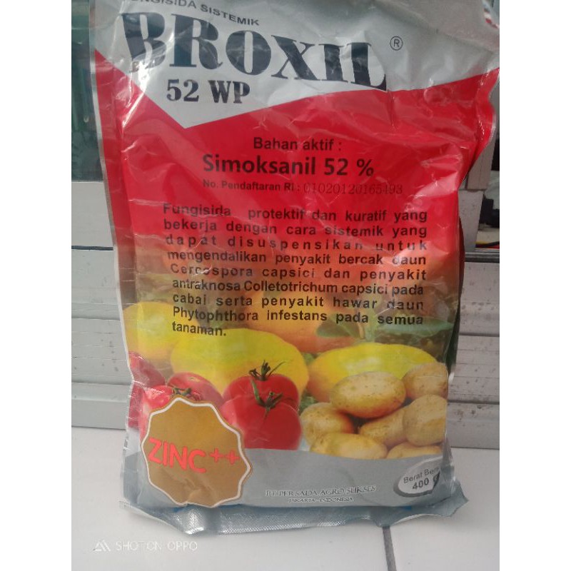 broxil fungisida sistemik 400gram.b.a simoksanil 52 wp