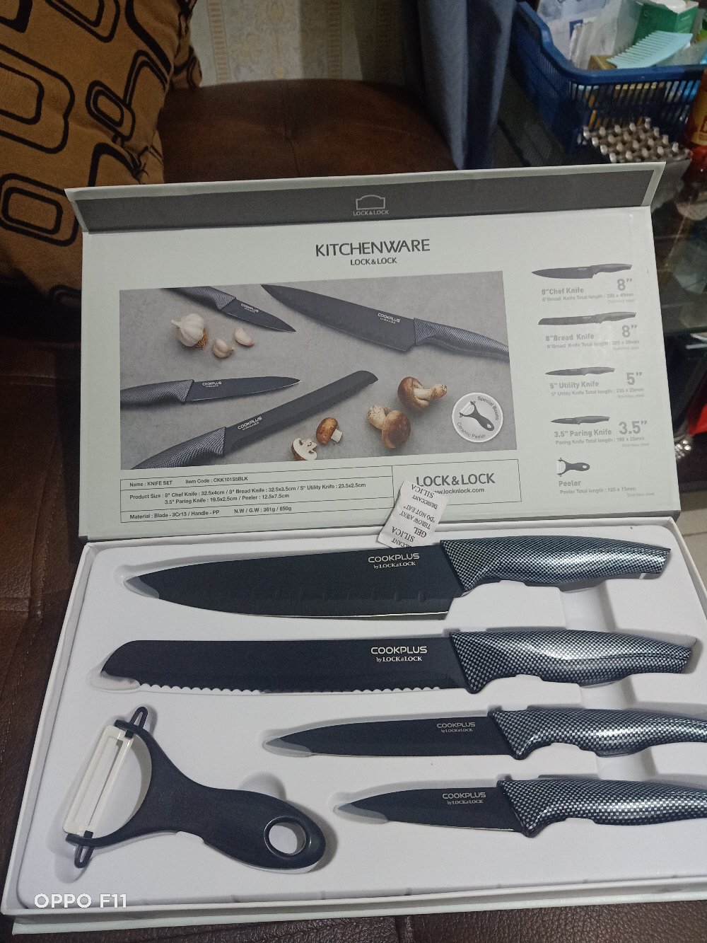 Lock & Lock Black Knife Set - Isi 5pc