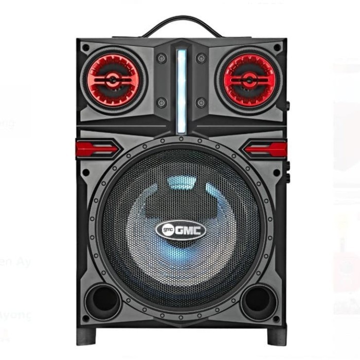 Speaker GMC 897R Bluetooth Portable 8 inch Pairing free Mic Wireless new model