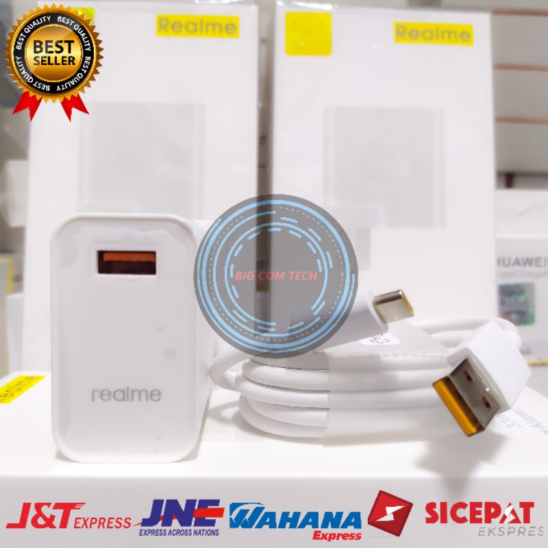 Charger Realme VOOC Realme 6 / 6 Pro / 7 / 8 / 9 / X3 / Narzo 30 / Narzo 50 / X50 5G / Q2 / Q3s / Q3 Pro 5G Usb Type-C 30 Watt Original