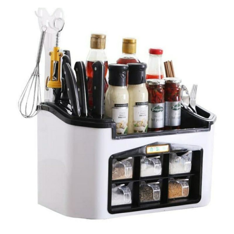 Rak dapur plastik Rak bumbu plastik serbaguna
