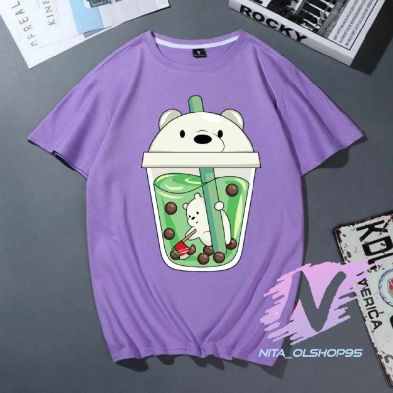 kaos anak animasi Boba we bare bears