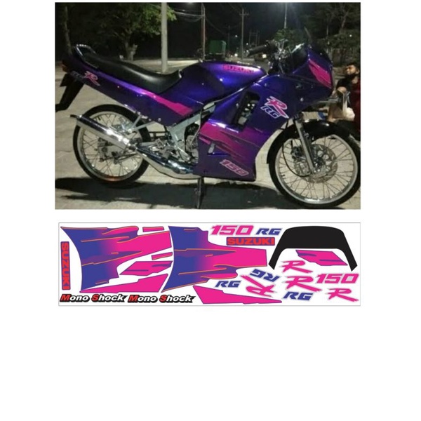 Striping stiker Suzuki RGR 150 ungu
