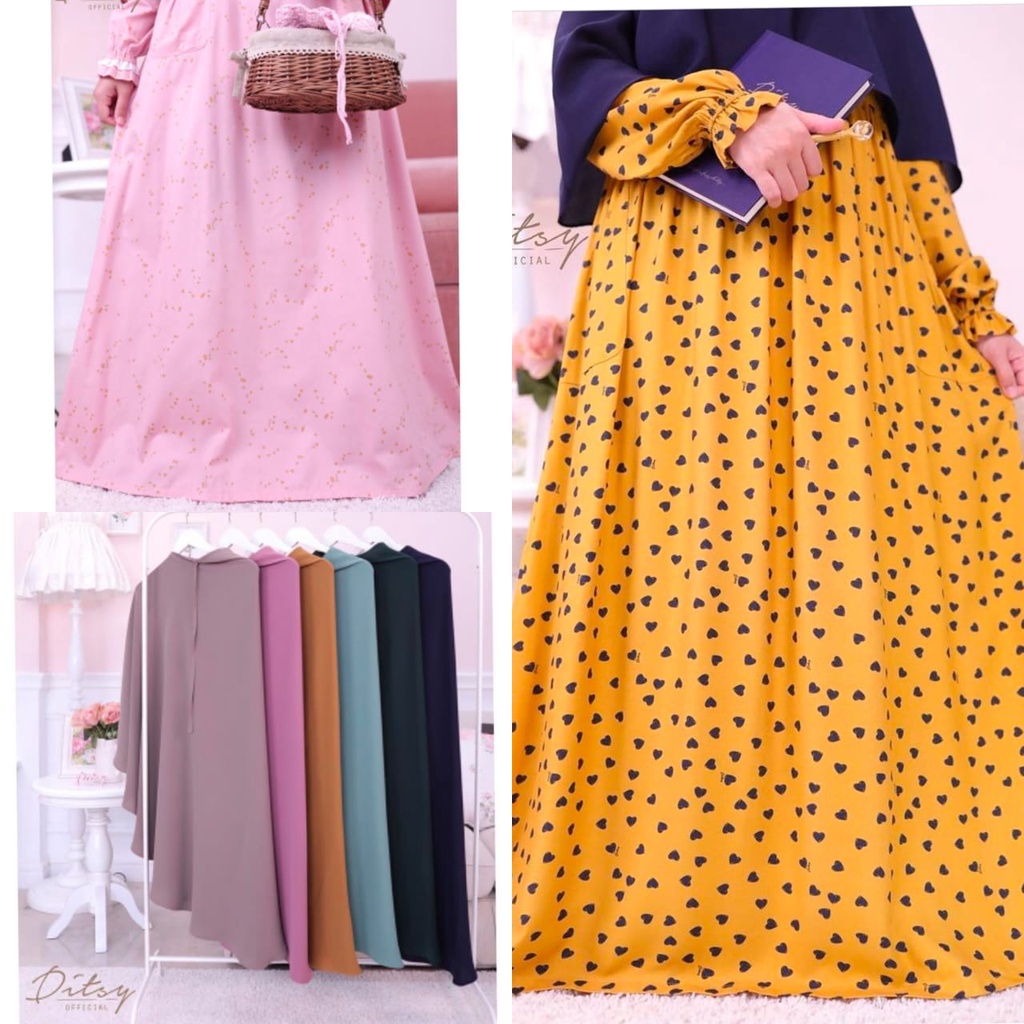 [READY SIAP KIRIM] HEART MUSTARD VEIL LILURA AMOUR SUMMER MUSTACHE MAILEEN DITSY NIGHTGOWN NOVEMBER 