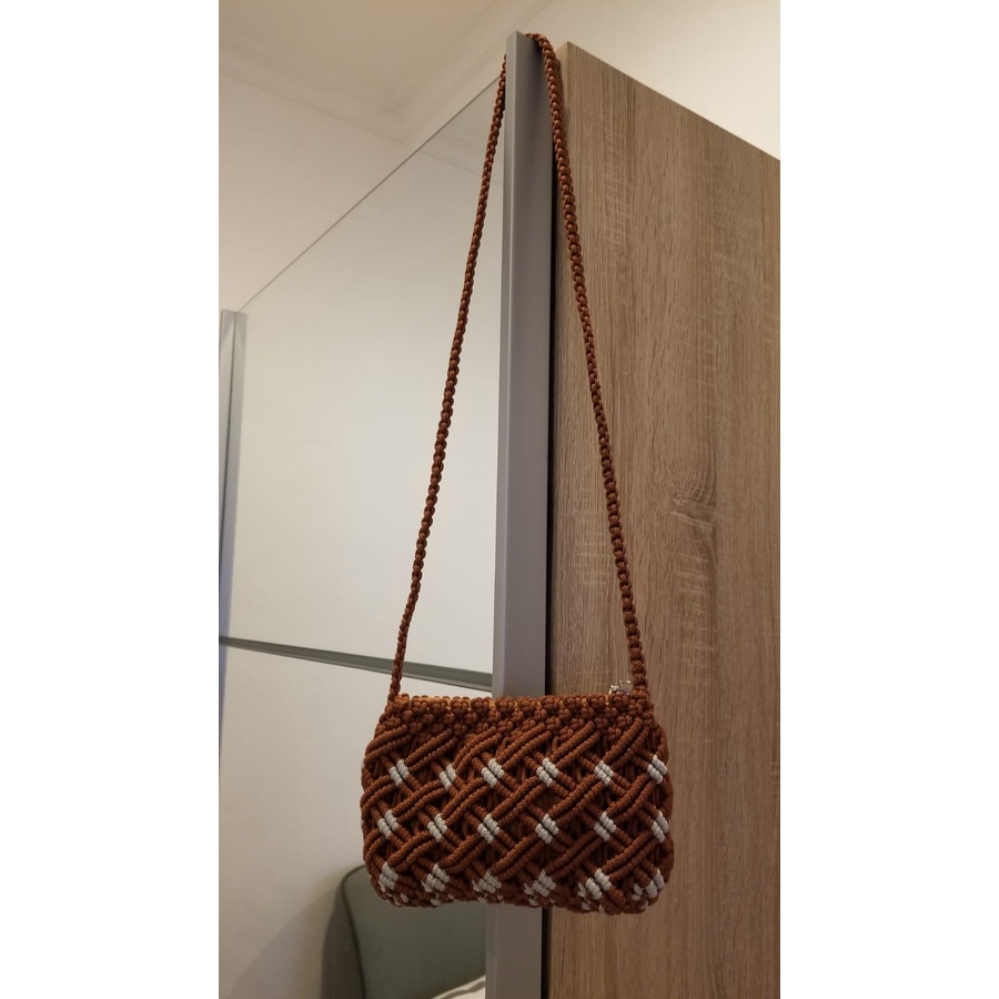 NEW Tas Tali Kur Motif Jagung / Handbag TaliKur / Tas Kenur / Tas Rajut Selempang Tali Koor / Macram