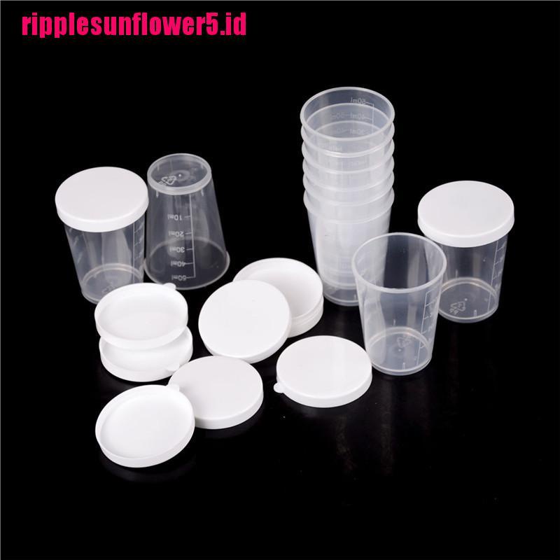 10pcs Gelas Ukur Bahan Plastik Ukuran 50ml