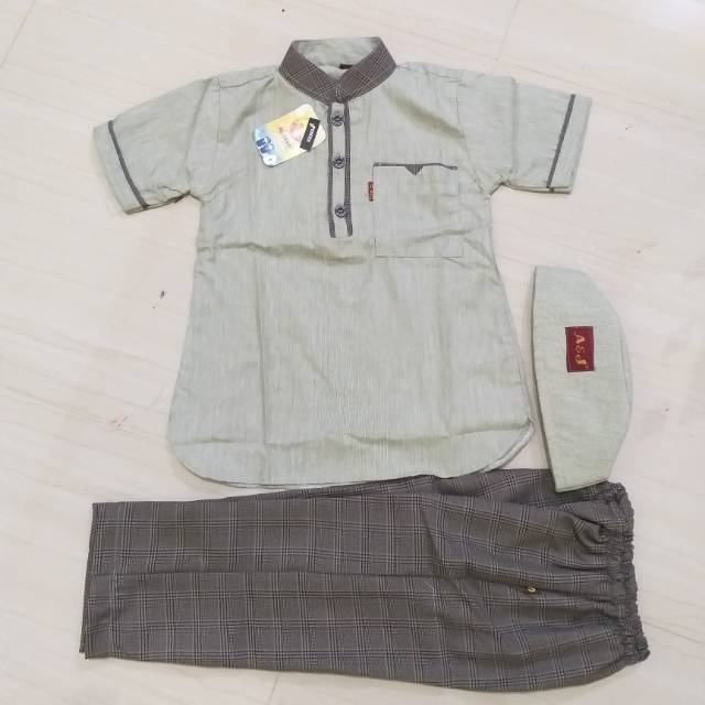 IJO MUDA - BAJU KOKO ANAK PAKISTAN KOTAK MERK AJ A&J CIREBON