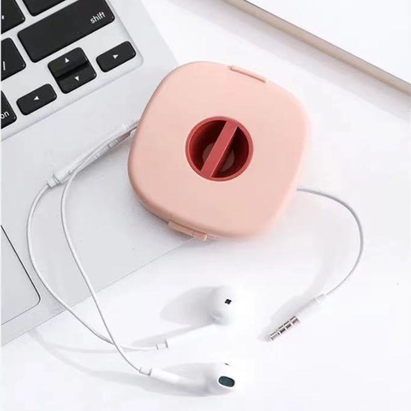 Kotak Penyimpanan Kabel Data / Headphone / Handphone Multifungsi Portable Anti Kusut