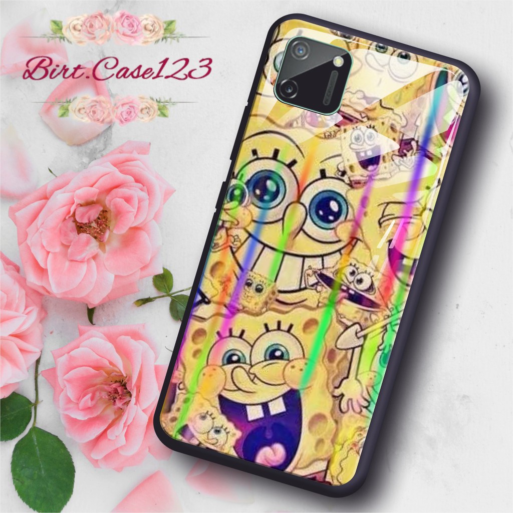 back case glass aurora SPONGEBOB Realme C1 C2 C3 U1 2 2 Pro 3 Pro 5 5i 5s Pro 6 Pro X Xt C11 BC1655