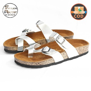  BIRKENSTOCK  Sandal  Jepit Wanita MAYARI SILVER Gesper 2 