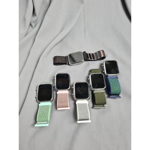 Jam Tangan Wanita Pria LED Watch Digital Kanvas