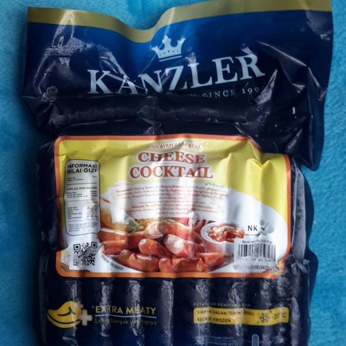 

MAKANAN BEKU / KANZLER CHEESE COCKTAIL SAUSAGE/SOSIS SAPI KANZLER 500G NON COD