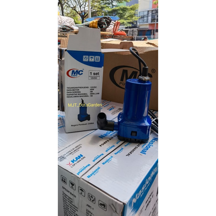 pompa celup DC pompa rendam AKI 12 volt Merk MCPUMP