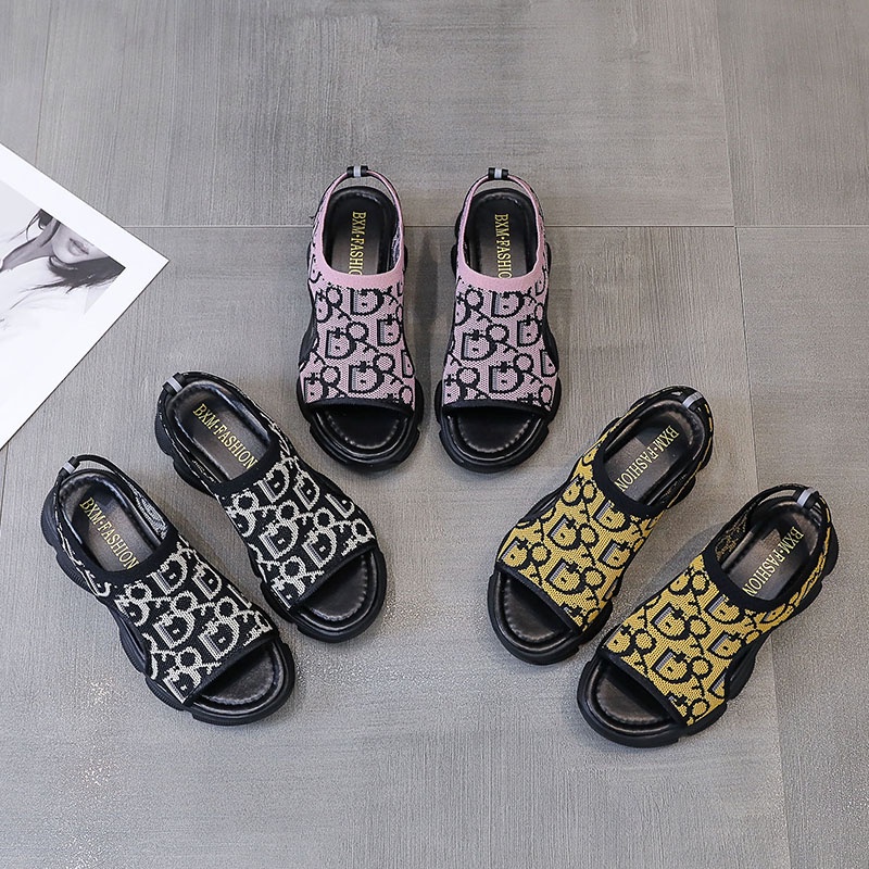 aid 0334, sandal flat wanita import fashion sandal slip on terkiniian cantik terlaris best seller