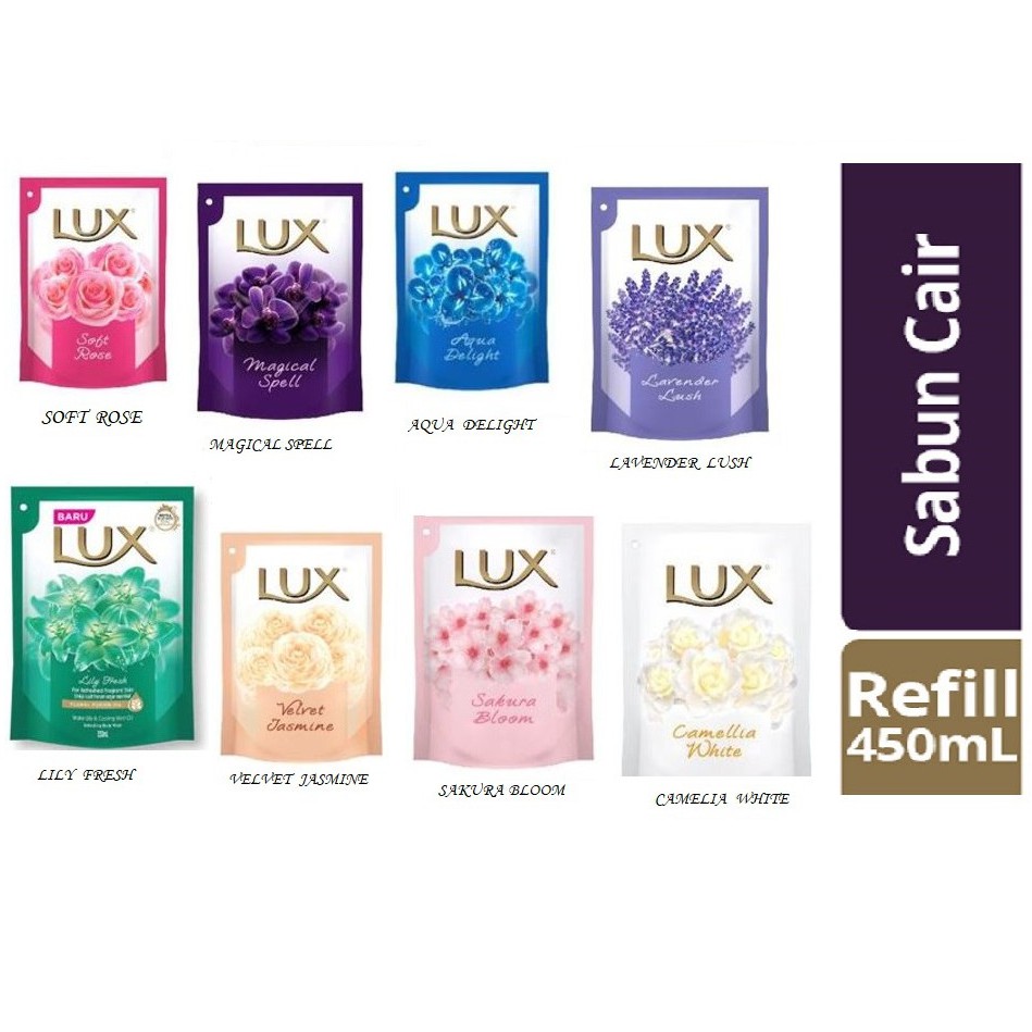Jual LUX Body Wash Refill 450ml All Varian Shopee Indonesia