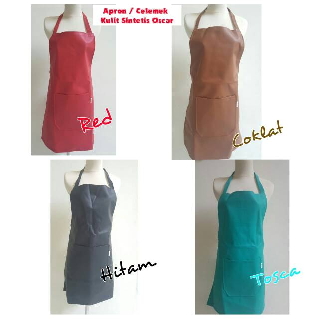 APRON / CELEMEK MASAK WATERPROOF BAHAN KULIT SINTETIS OSCAR ANTI AIR