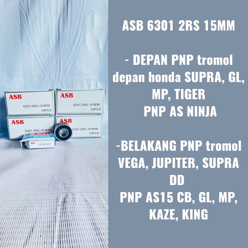 BEARING ASB 6301 15 MM 6202 12MM