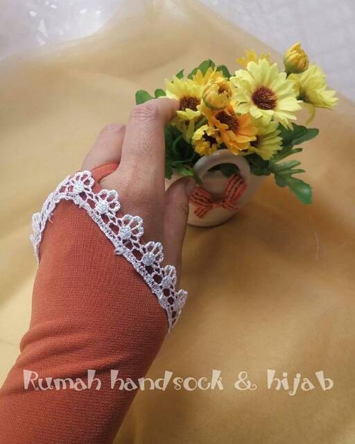 jual handsock tangan premium bahan jersey Handsock anindya / produsen manset handsock wanita