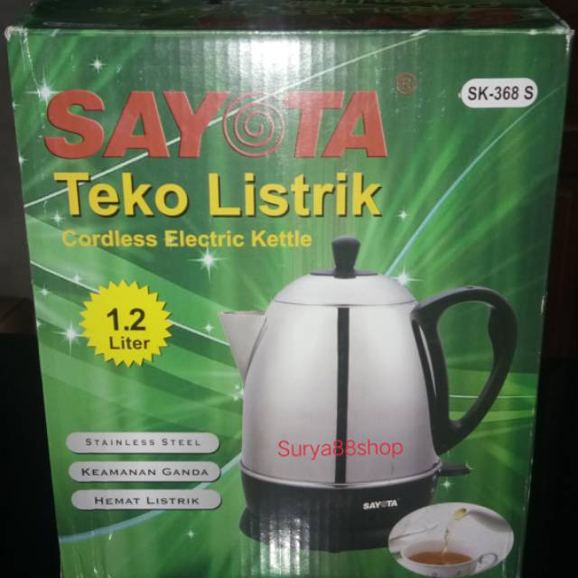 SK 368 S Teko Listrik Electric Kettle Sayota 1.2 Liter