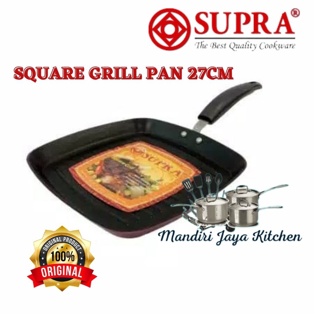 Supra Square Grill Pan 27 Cm/Panggangan Supra 27 Cm