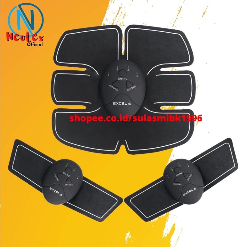 Alat Pembentuk Otot Six Pack Muscle Stimulator Trainer Perlengkapan Gym Abdominal Stimulator