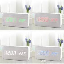 Jam Meja Weker Alarm Kayu Digital Voice Control / JAM KAYU DIGITAL / Jam Estetik + SUHU /Digital Wood Smart Alarm Clock/ ESTETIK JAM WEKER Besar
