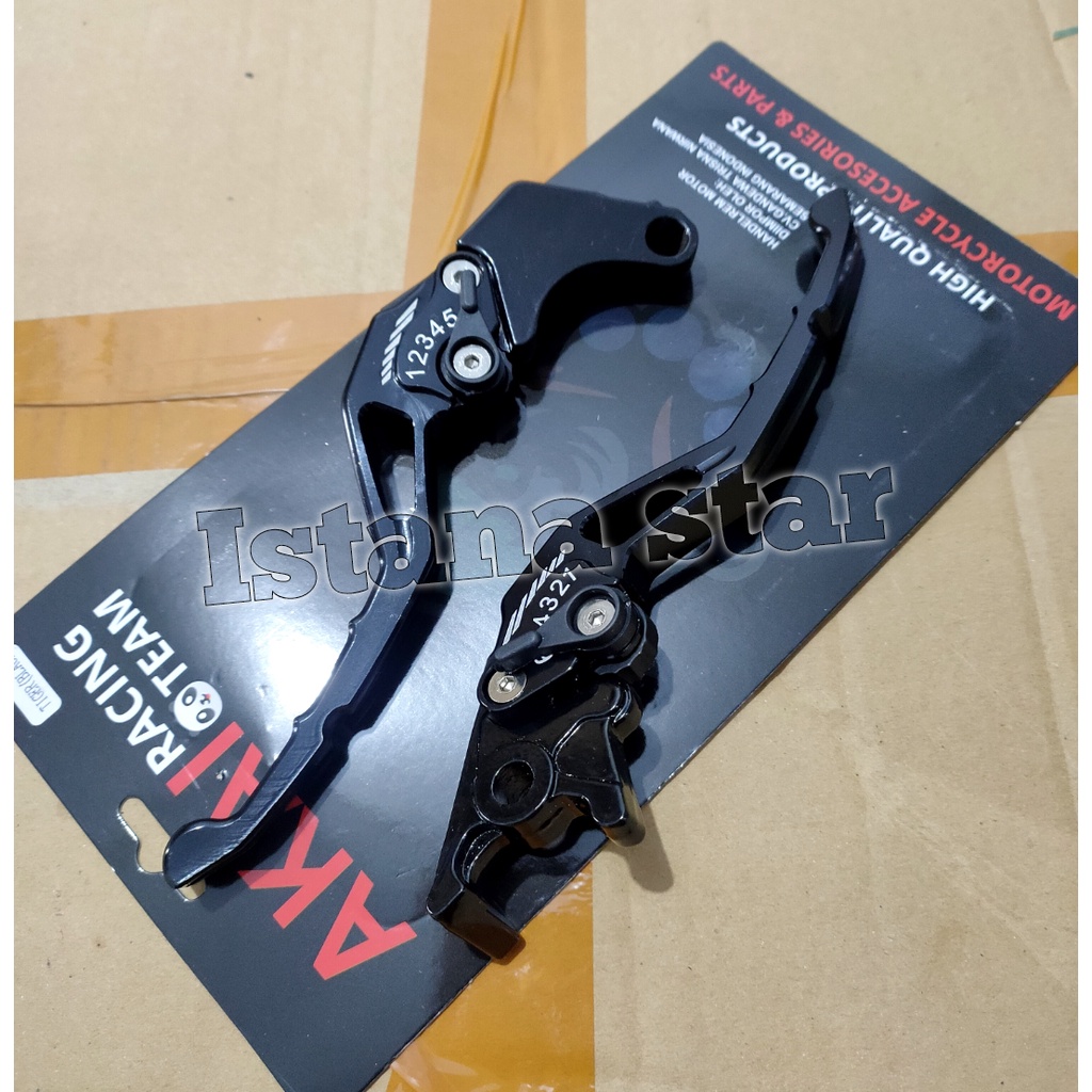 HANDLE REM DAN KOPLING VARIASI FULL CNC UNTUK TIGER / VERGA / CB150R / SATRIA FU HITAM