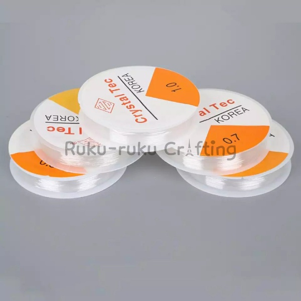 Tali Senar Elastis Korea 0.5/0.6/0.7/0.8/1.0mm Tali Karet Untuk Membuat Gelang Kerajinan DIY