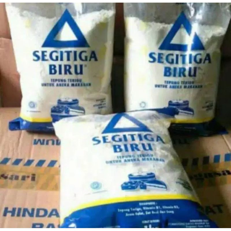 Terigu Segitiga Biru Kemasan Bening 1kg