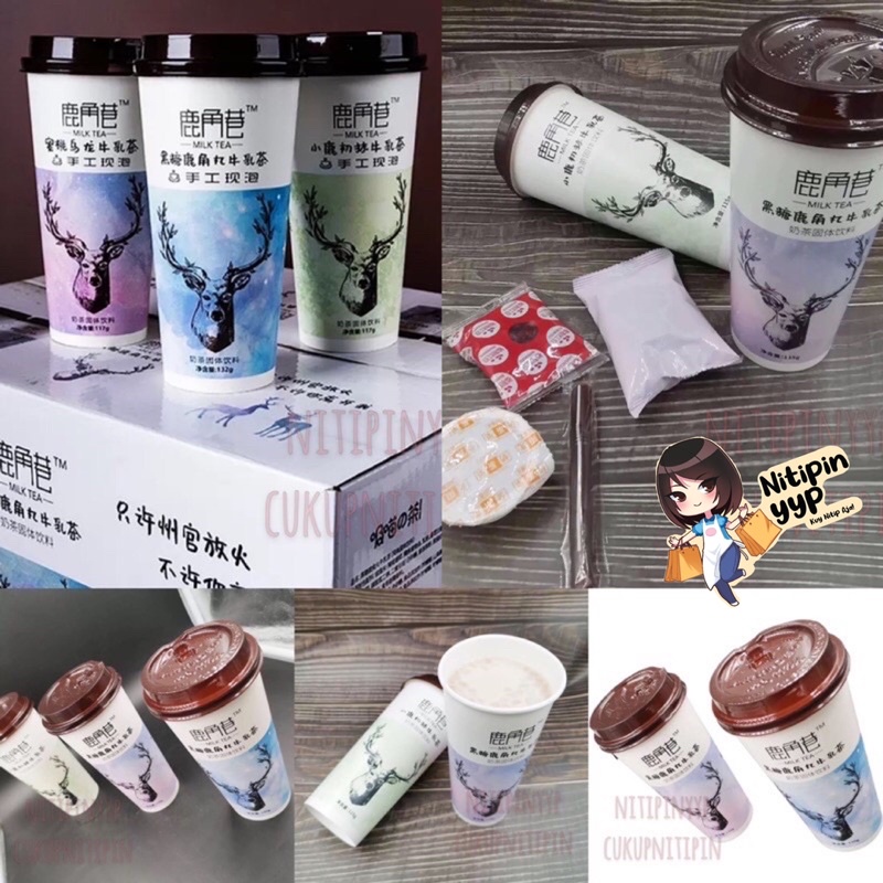 [3 VARIAN] The Alley LUJIAOHANG Milk Tea, Susu The Alley Lu Jiao Hang Milk Tea Cup (123gr)