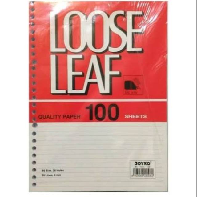 

Loose Leaf / Kertas Binder Joyko B5 isi 100