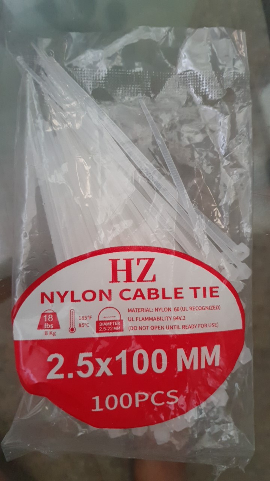 Tali Pengikat 10 Cm / Kabel Tis 100 Mm Putih ( Isi 100 Pcs )