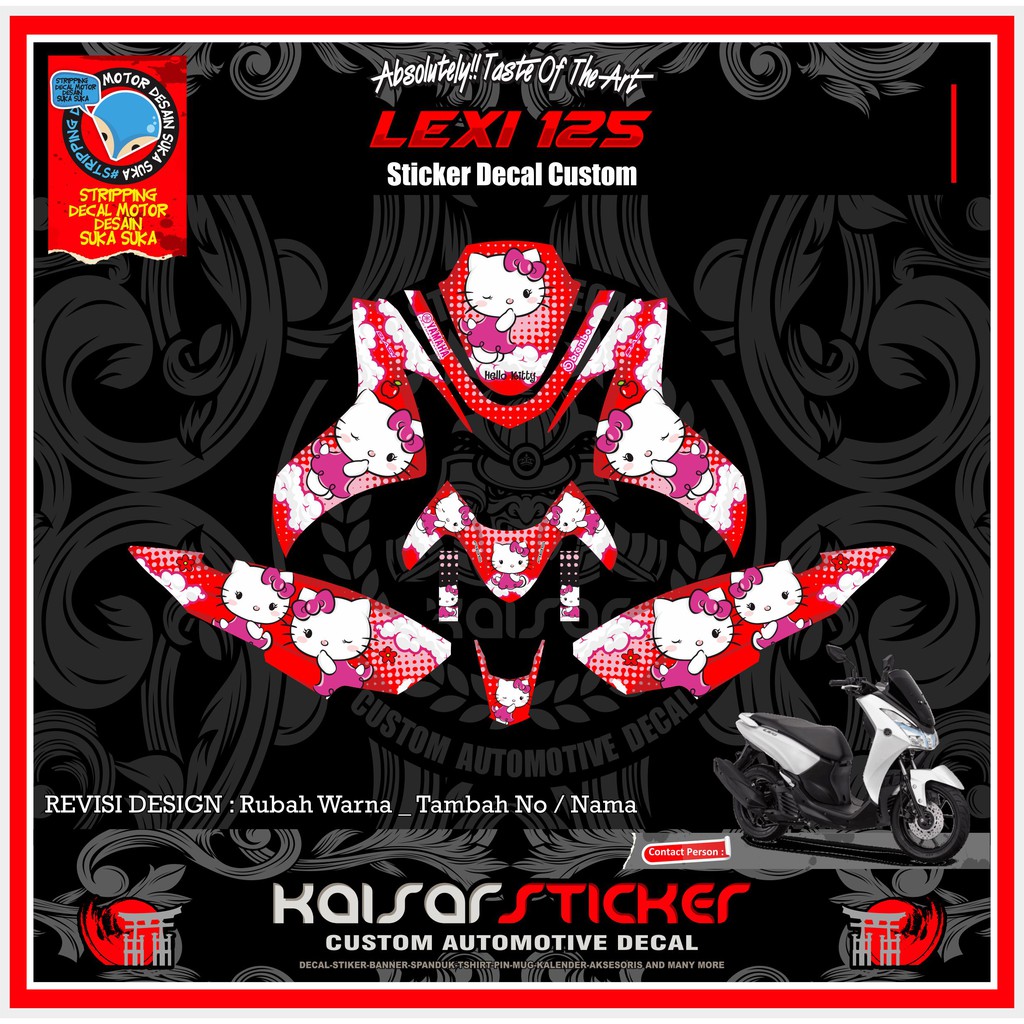 STIKER MOTOR FULL BODY YAMAHA LEXI 125 FULL BODY HELOO KITY