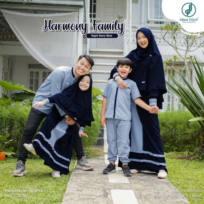 Set-Family-Muslim-Busana- Sarimbit Harmony Family Set - Alwa Hija - Xs, Jogger Boy -Busana-Muslim-