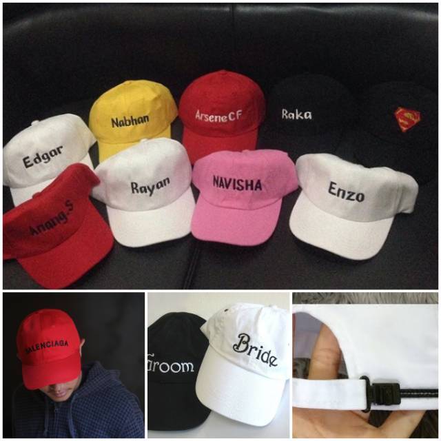  Topi  Custom Bordir  Dewasa Gratis Nama  Desain Suka Suka 