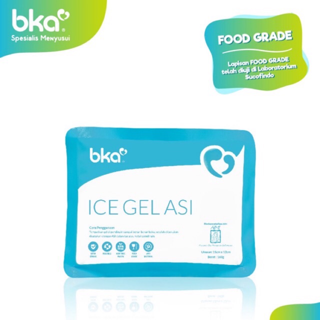 BKA Ice Gel SEDANG 15 x 12 cm 160 gram Pendingin ASI / Makanan Bayi u/ Cooler Bag / Box