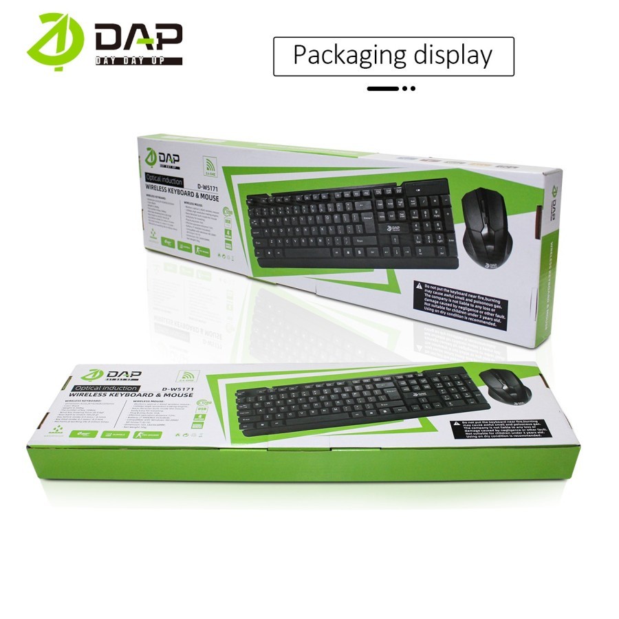 Keyboard &amp; Mouse DAP D-W5171 Waterproof Wireless MULTIMEDIA