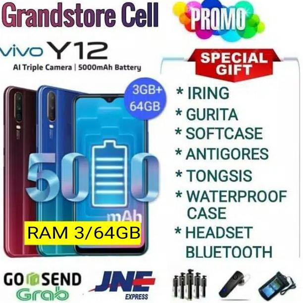 VIVO Y12 RAM 3/64GB GARANSI RESMI VIVO INDONESIA - Biru